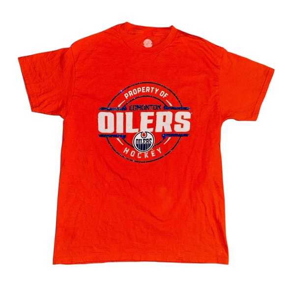 NHL Other - NHL Orange Edmonton Oilers Short Sleeve Tee Reworked